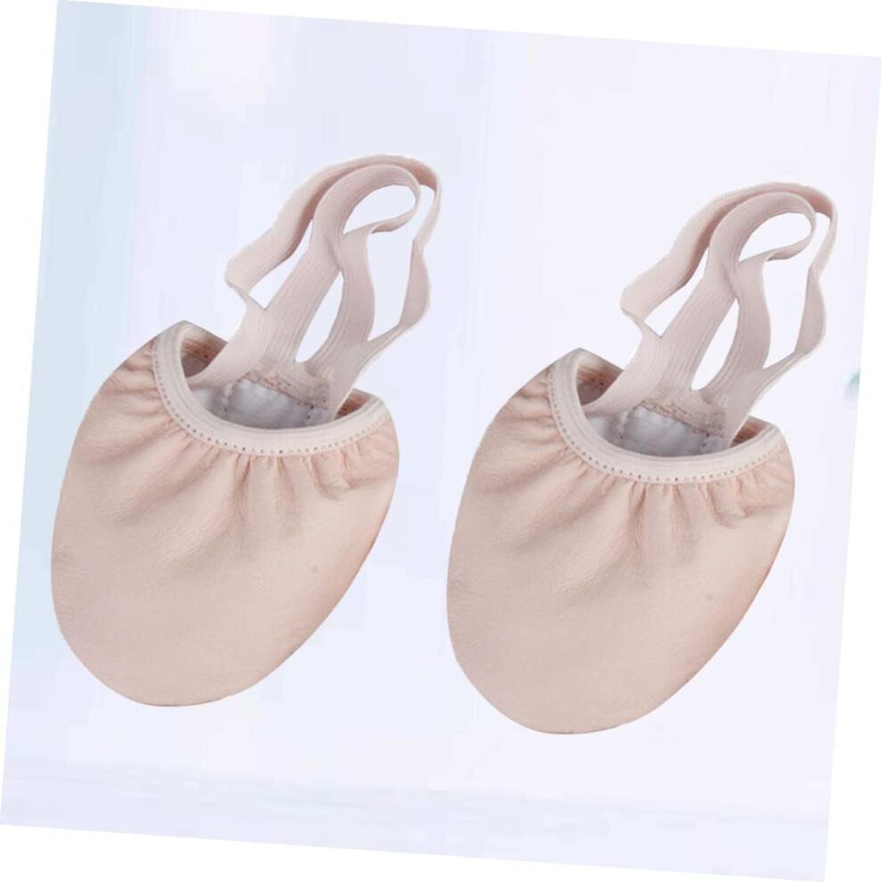 3pairs Half Toe Dance Shoes for Ballet Professional Elastic Band Non-slip Breathable Yoga Folk Dance Ballroom Shoes