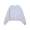 Puma Comfortable Solid Color Logo Casual Round Neck Long Sleeve Sweatshirt Women Sweatshirt Purple 633562-47