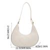 Solid Color PU Leather Shoulder Bag Love Heart Hobo Bag Portable Crescent Moon Underarm Bag  Girls