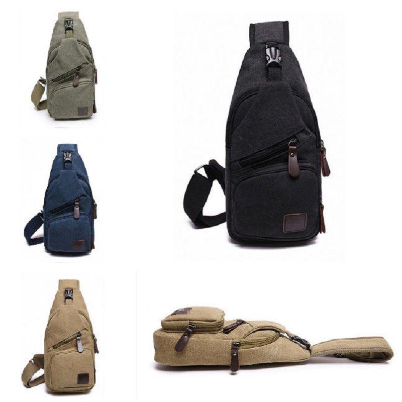 Backpack Shoulder Mens Chest Satchel Canvas Crossbody Satchel Pouch Fashion Man