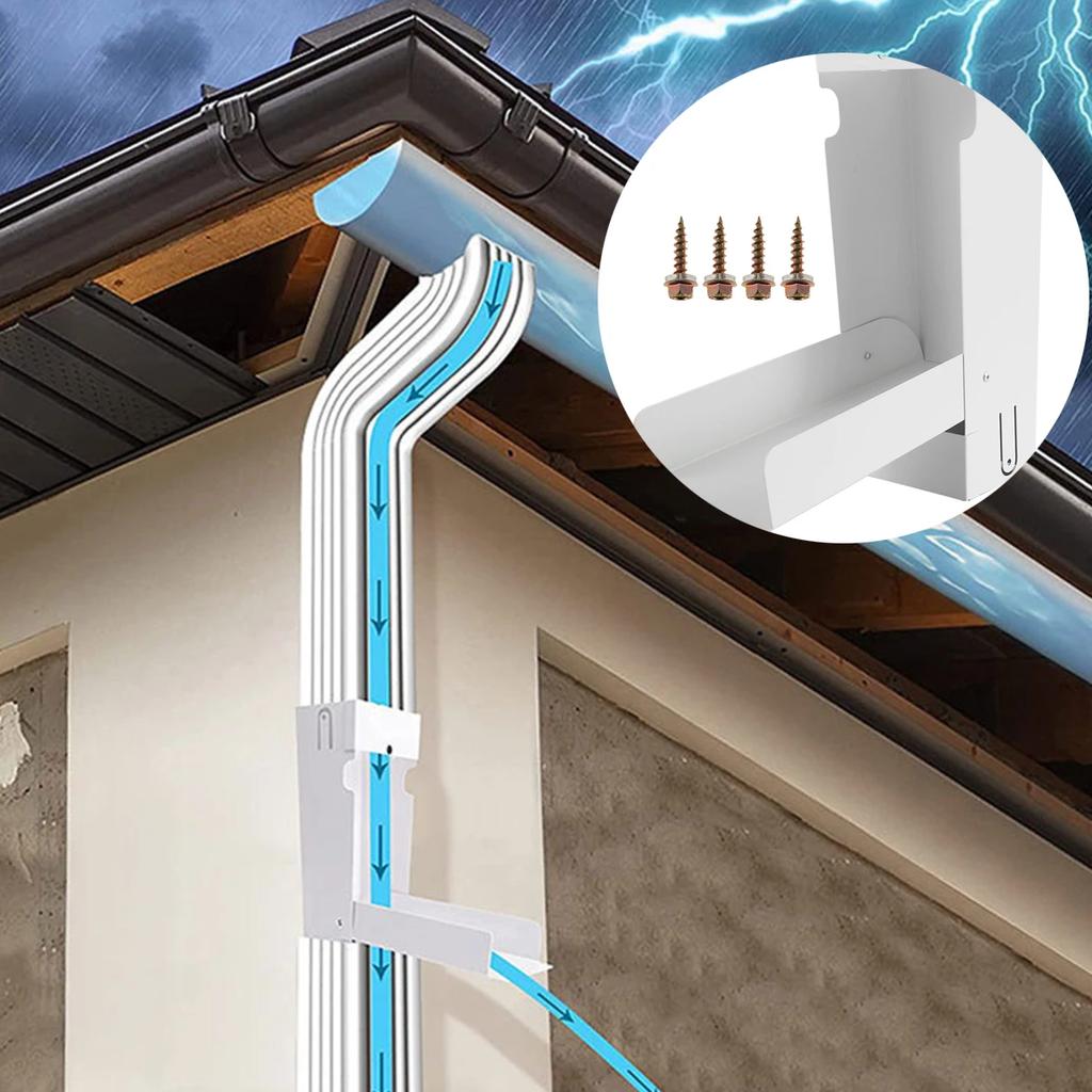 Svod dešťové vody Dům Kovový Svod dešťové vody Zachytávací Sběrný systém Pasuje na standardní svod 2x3 palce