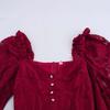 2025 Spring Women's European & American Style Lace Puff Sleeve Dress