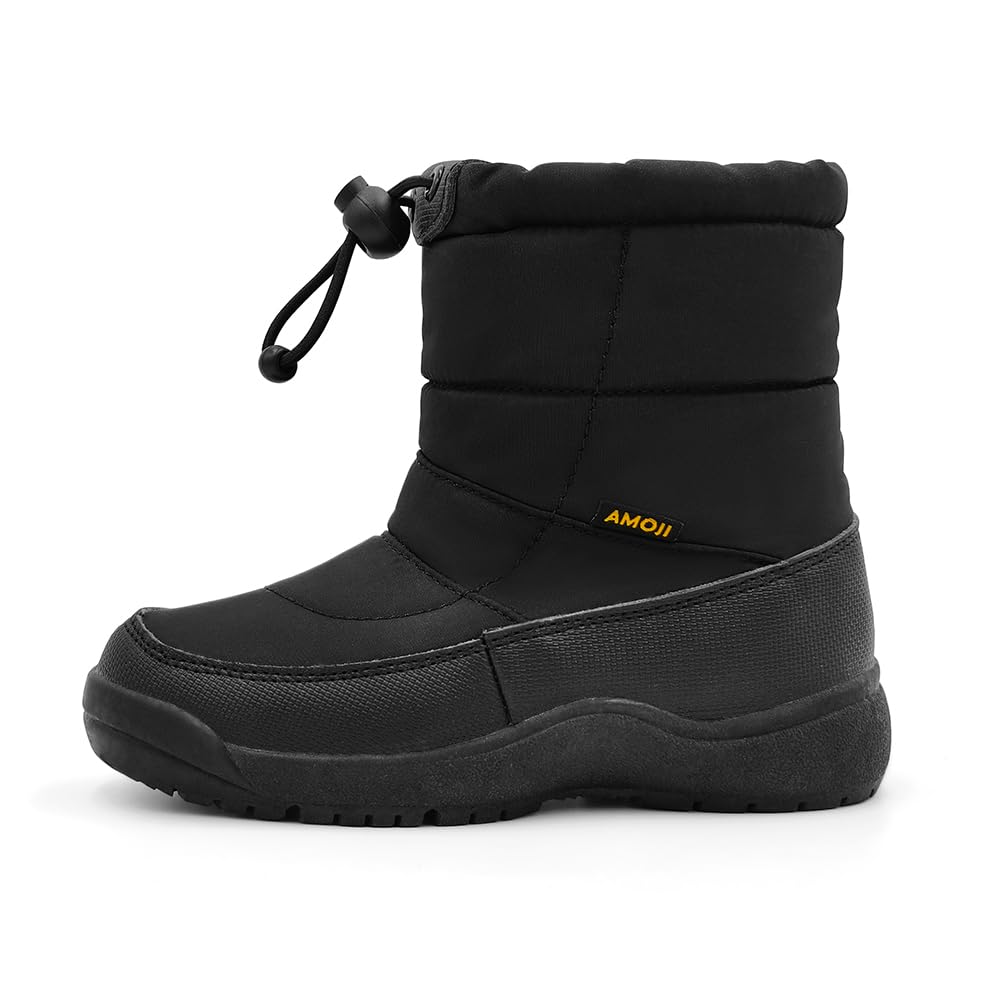 Amozi Snow Ski and Winter Warm Boa Size KB804 Kids' Boots, Boys' Snowshoes, Boots, Girls' Boys' Boots, 23.0cm, Black,