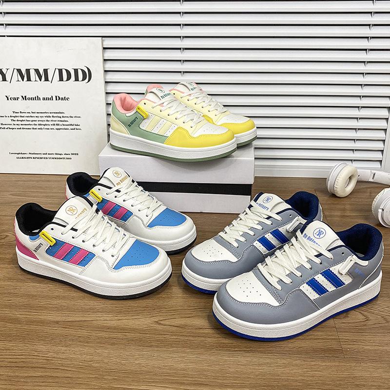 Campus Style Dopamine Bread Shoes 2025 Autumn White Shoes Women's Thick-soled Breathable Versatile Casual Sports Shoes