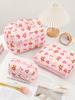 Simple Fresh Makeup Bag Large Capacity Multifunctional Cosmetic Storage Bag Portable Travel Toiletry Pouch for Cosmetics Brushes Toiletries Daily Use