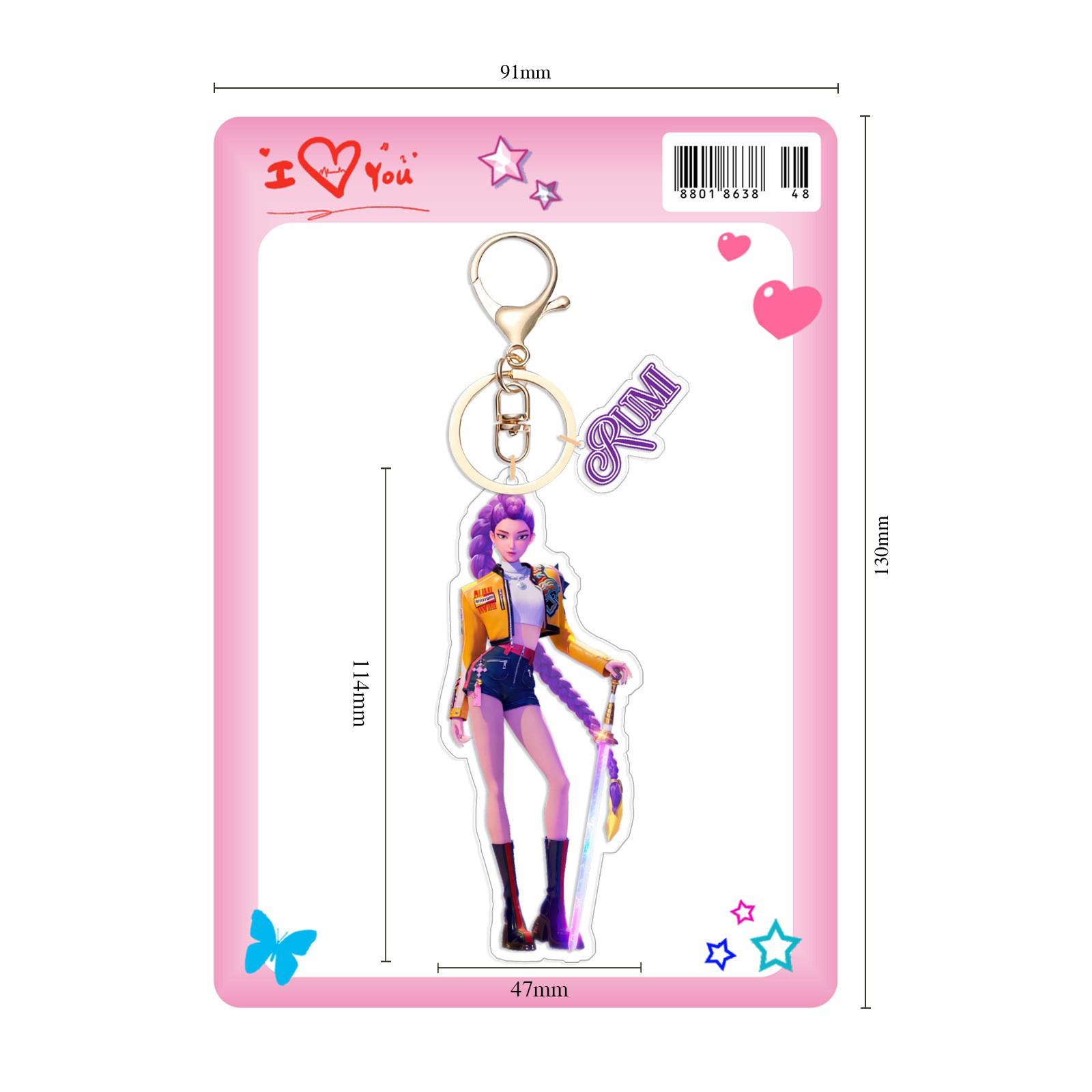 KPOP Demon Slayer Anime Character Acrylic Keychain Pendant