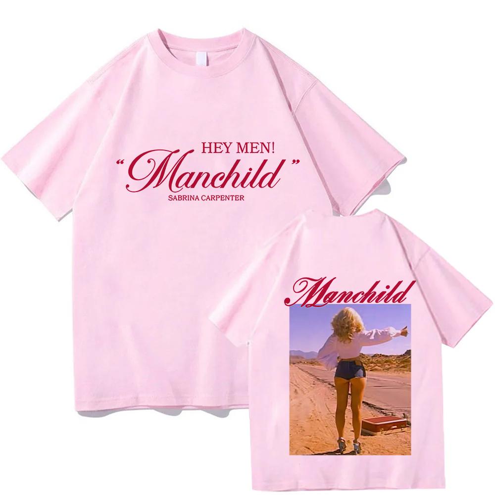 

Футболка з принтом Sabrina Carpenter Manchild 2025 Мода Співачка Графічні футболки Короткий рукав Унісекс Вуличний одяг Літо Жіноча 3XL