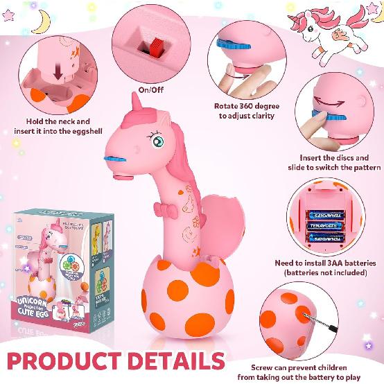 KETIEE Unicorn Drawing Projector Toys for Ages 5-7: Tracing and Drawing Projector for Kids with Cute Unicorn Look, Smart Art Sketcher Projector with