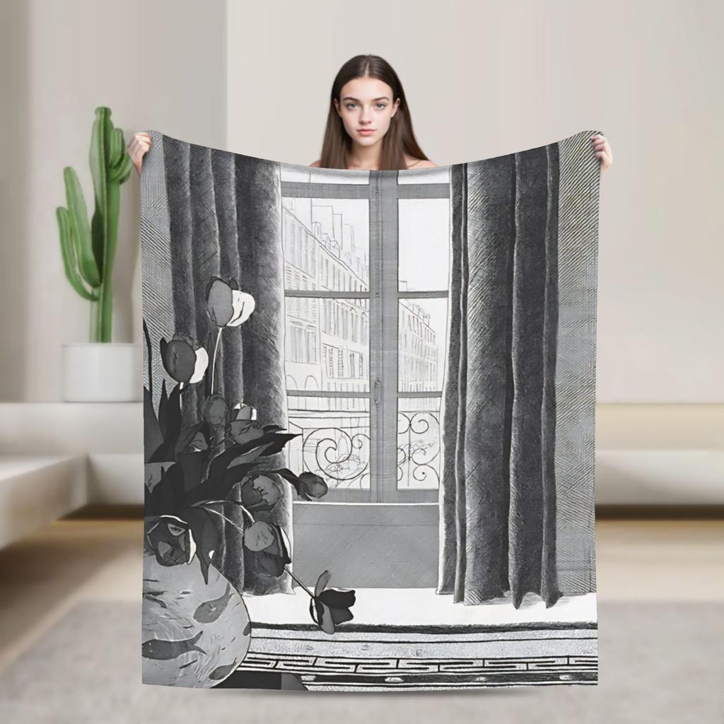 David Hockney Early Spring Lone Tree Blanket Quality Soft Throw Blanket Winter Girls Boys Living Room Fashion Bedspread