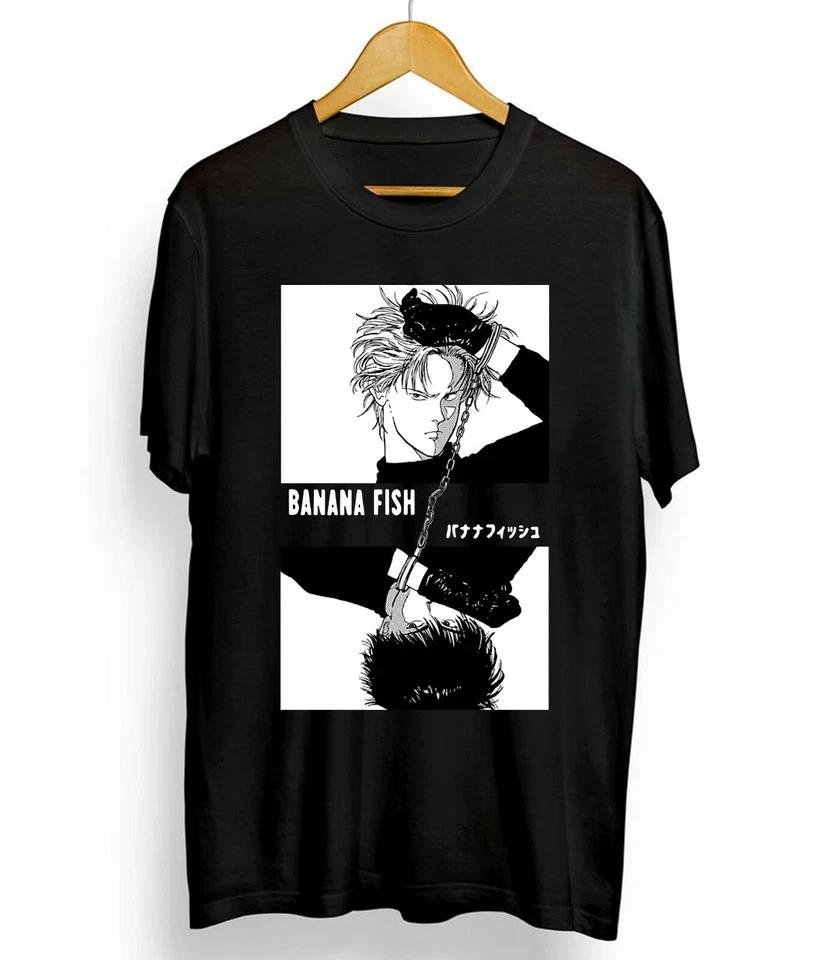BANANA FISHChains BW Sayonarabanana Fisheiji Animeunisex Tshirt Black S