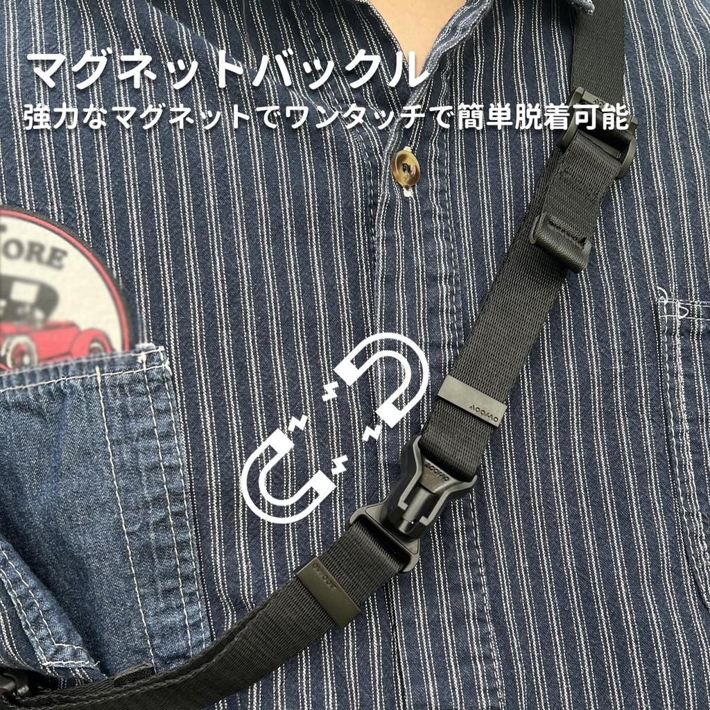 AooCare Kamera Verstellbar oder Nackengurt Gurt, Länge, Leicht, Abnehmbar, Crossbody, (Schwarz)