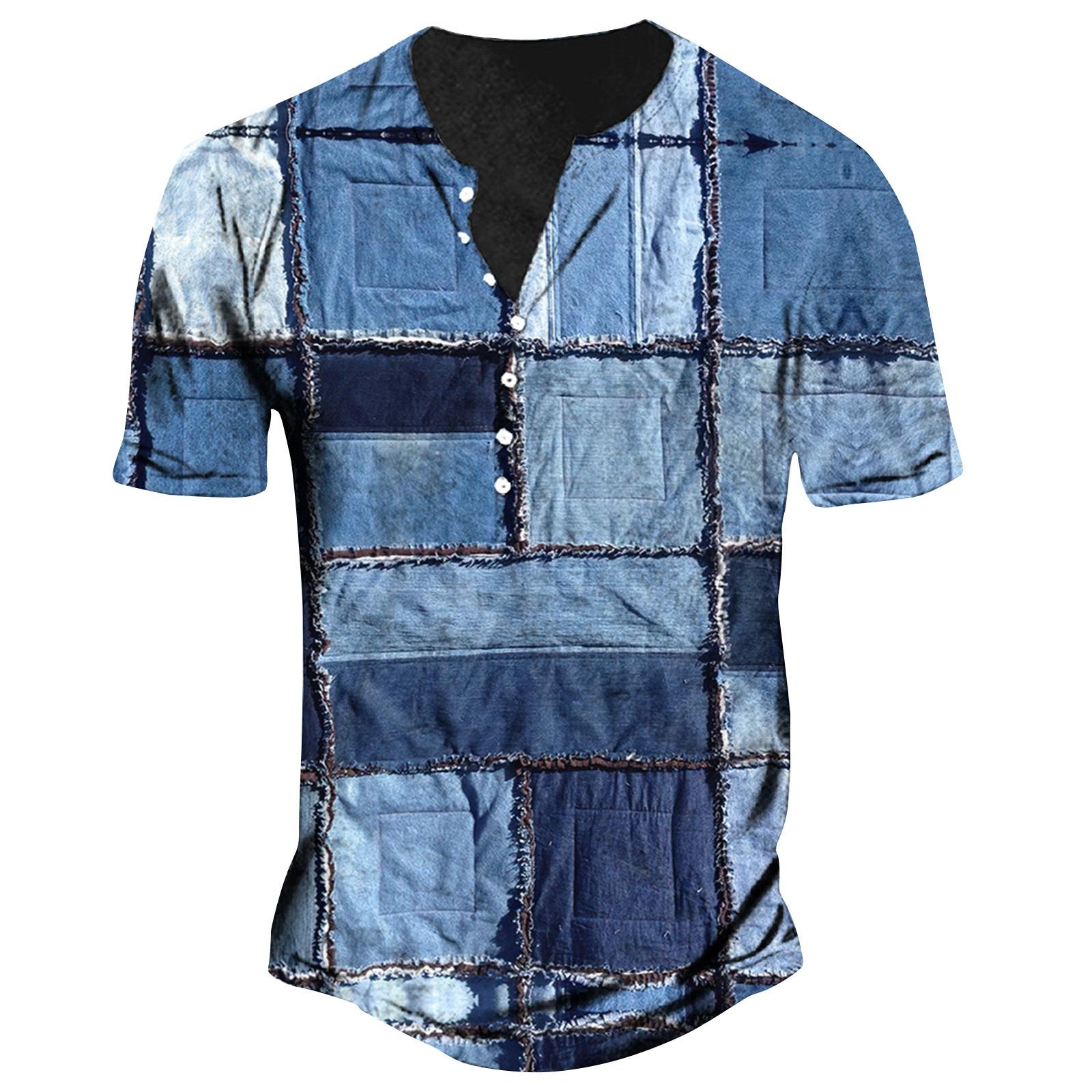 

Мужские летние топы с короткими рукавами с принтом, мужские повседневные модные рубашки с короткими рукавами M