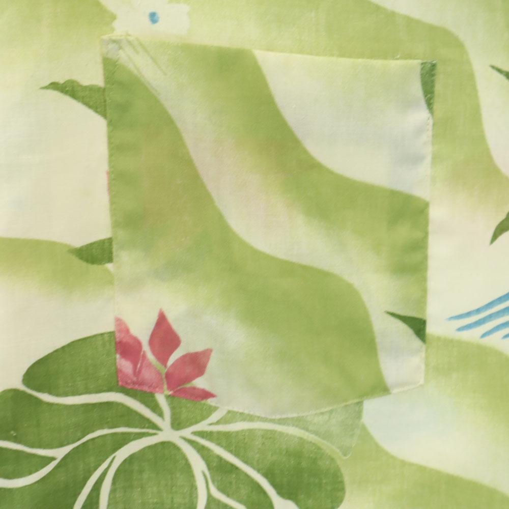 K MART 70s Made in USA Vintage Short sleeve Aloha shirt L Green system Men's Used