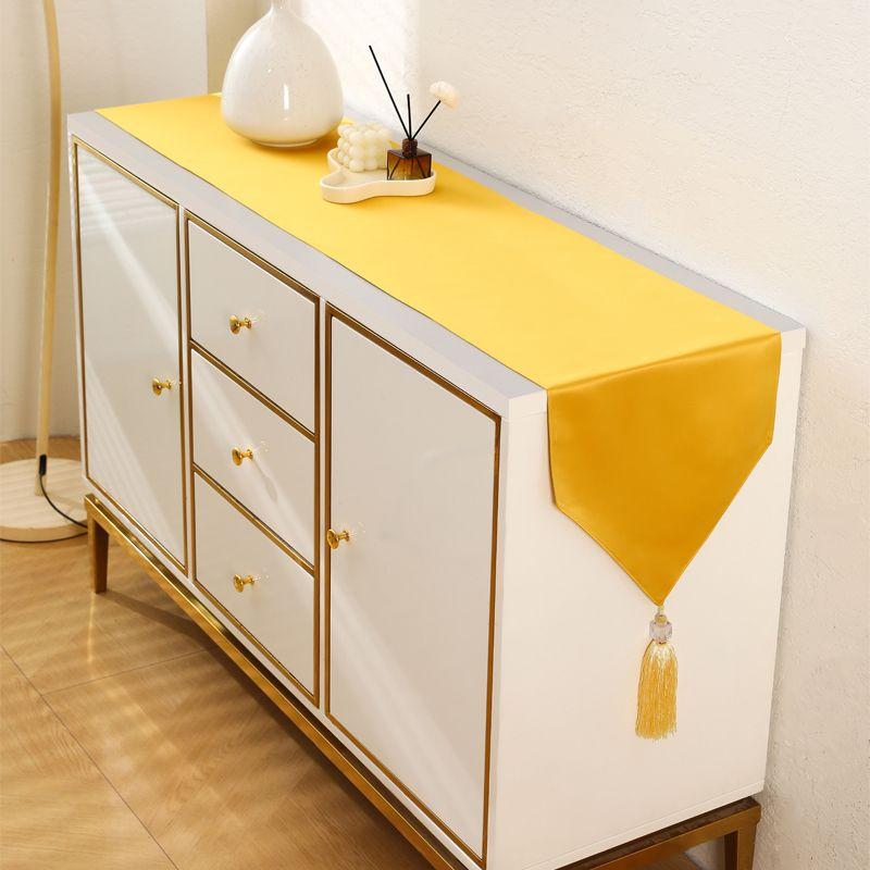 

Runner Tea Table Flag Elegant Modern & Minimalism Accessible Luxury Classy Dining-Table Decoration Cover Towel Chest of Drawers Booth Fabric Dustproof Yellow 32cm * 120cm