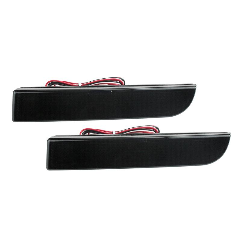 

Для Mitsubishi Lancer Evo X Outlander 1 пара автомобильных задних фонарей на бампере, высококачественные автомобильные светодиодные дневные ходовые огни, детали задних стоп-сигналов чёрный