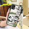 Panda Cartoon Phone Case For UMIDIGI A11 Pro Max Soft Case Wristband Ring Dirt-resistant Silicone Shockproof Wrist Strap