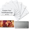 4 Pcs Sublimation License Plate Blanks, Aluminum Metal Car License Plate Label, DIY Picture Thermal Transfer Blank Sublimation for Ized Design Work