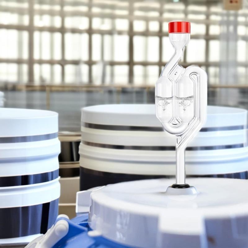 Transparent Airlock S-shaped Airlock, Homemade Bubble Airlock Carboy and Fermenter Sealing Valve with Food Grade Gasket