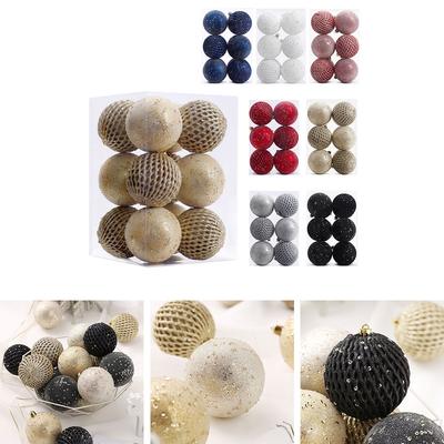 Bolas de Navidad 12 Piezas Inastillables 8 Cm Ccesorios