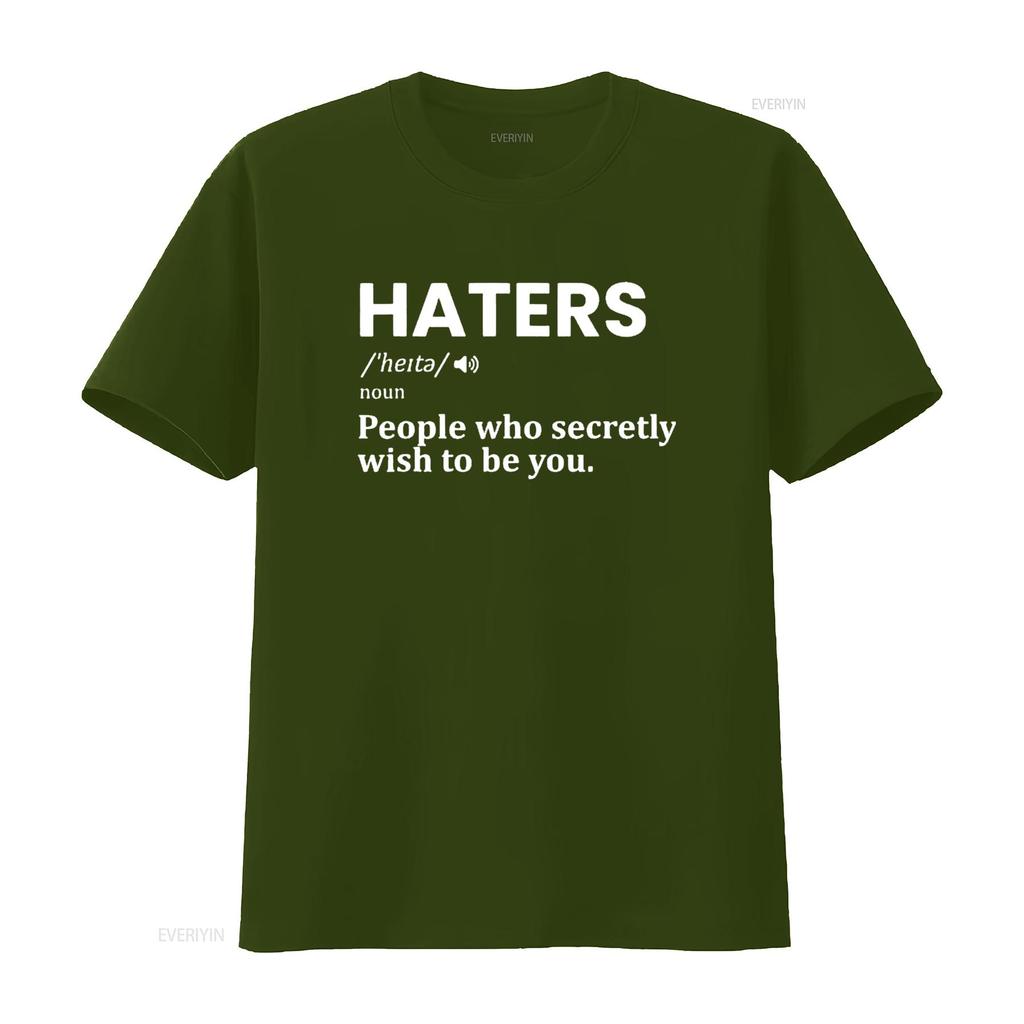 Mens Haters definition Funny Motivation Success Sayings T Shirt Black vintage Washed designer clothes Stretched Stylish Unisex