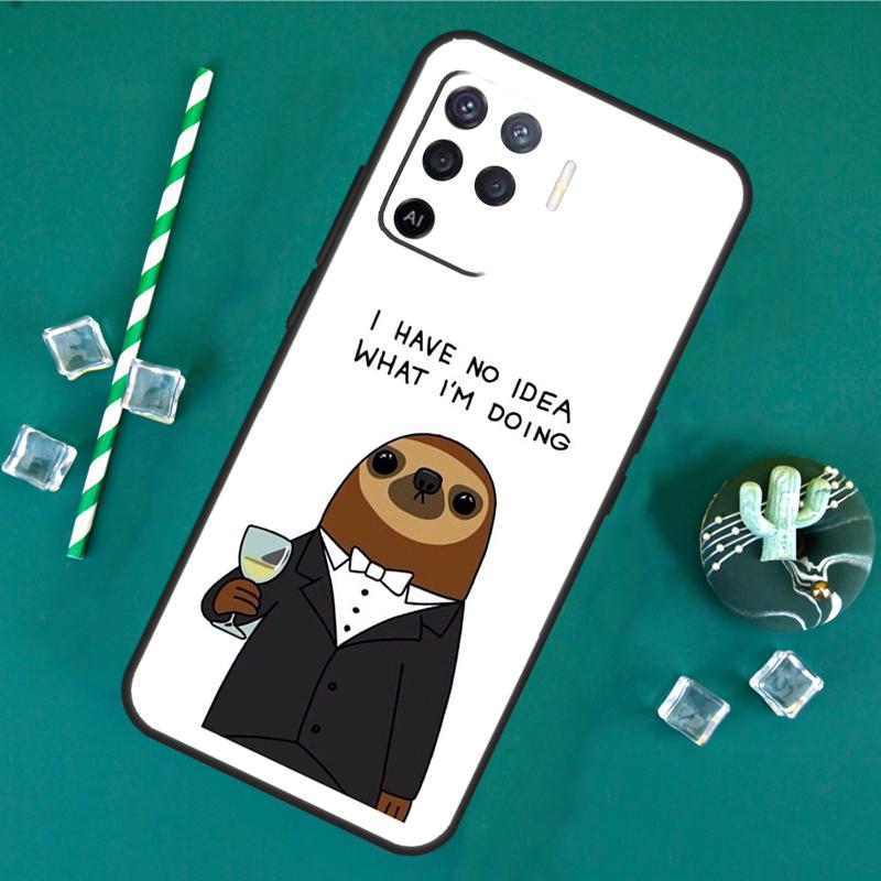 

Sloth Animal Cute Case For Oppo A60 A40 A80 A16 A76 A96 A18 A38 A58 A78 A98 A91 A15 A17 A74 A94 A54 A57S Cover OPPO A54 4G