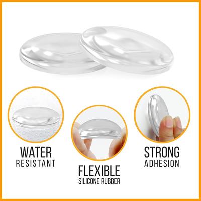 Round Transparent Soft Silicone Wall Protector, Self-adhesive Door Handle, Bumper, Anti-slip Door Plug, Stop Muffler