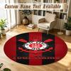 Round Rug Custom NameFC St. Pauli Pattern Non Slip Carpet Home Floor Decor