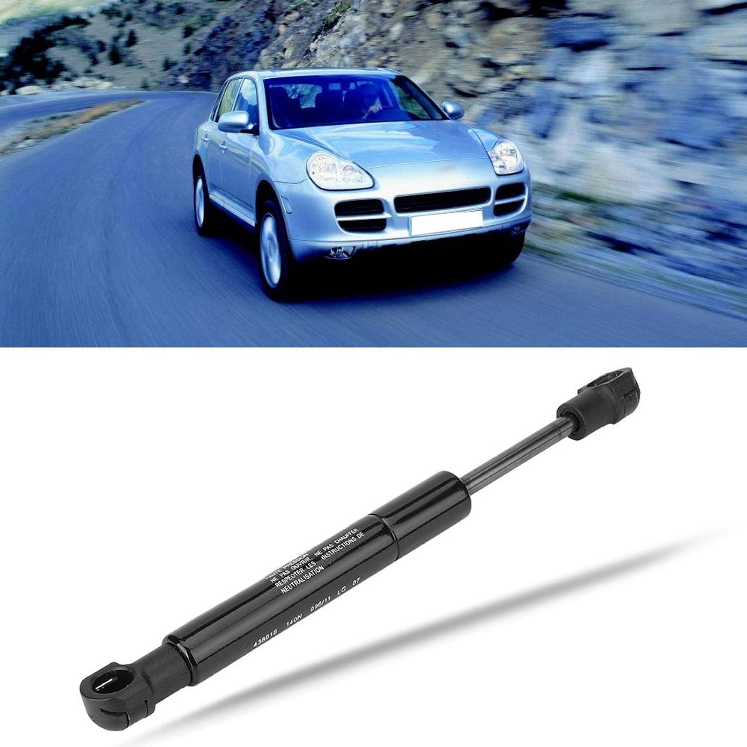 Qiilu 2004 porsche cayenne s parts Car Shock Absorbers, 95542338900 7L0721689 Parking Brake Pedal Damper Shock Strut Lift Supports for Porsche