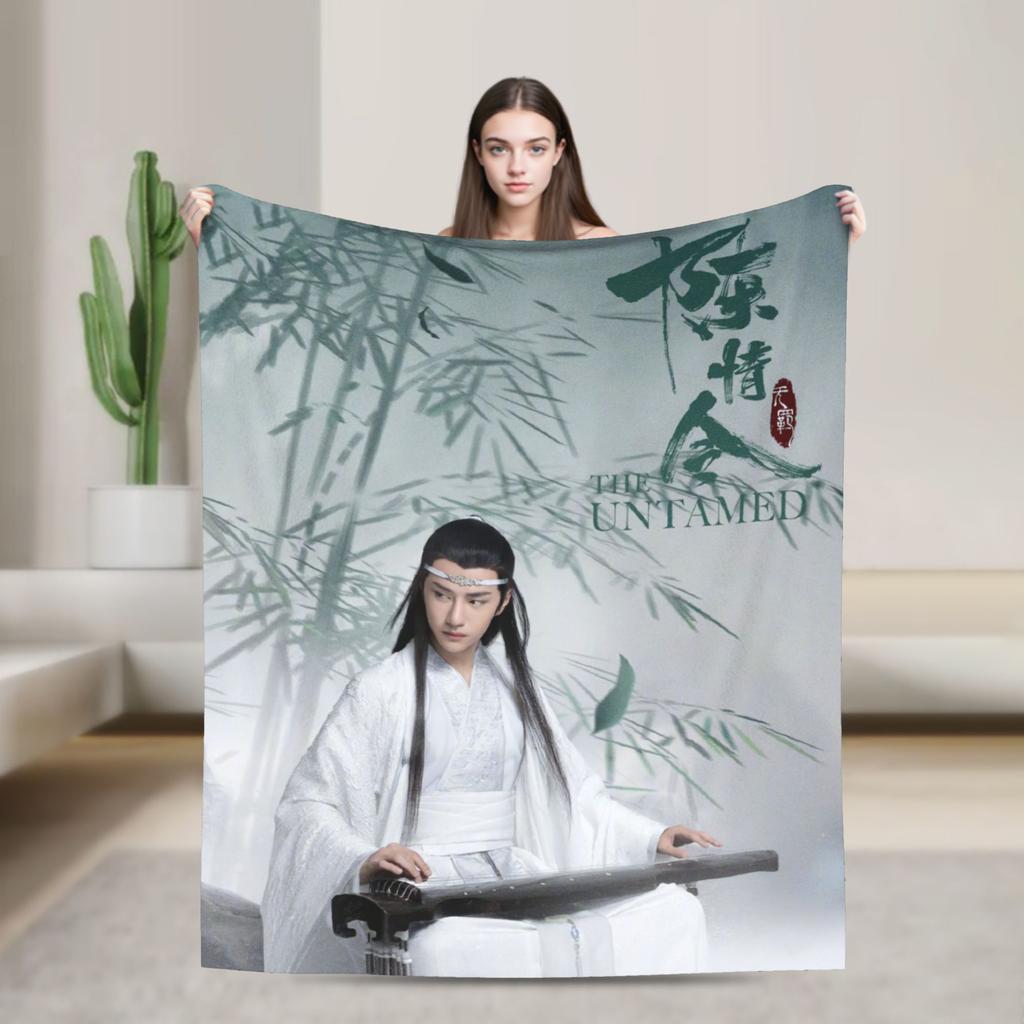 the Untamed Blanket Cute Rabbits Flannel Funny Soft Throw Blanket for Chair Covering Sofa Spring/Autumn