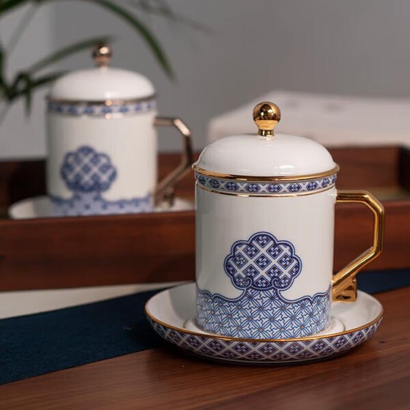 Yongfengyuan Four Seas Rising Peace Ceramic Teacup Set