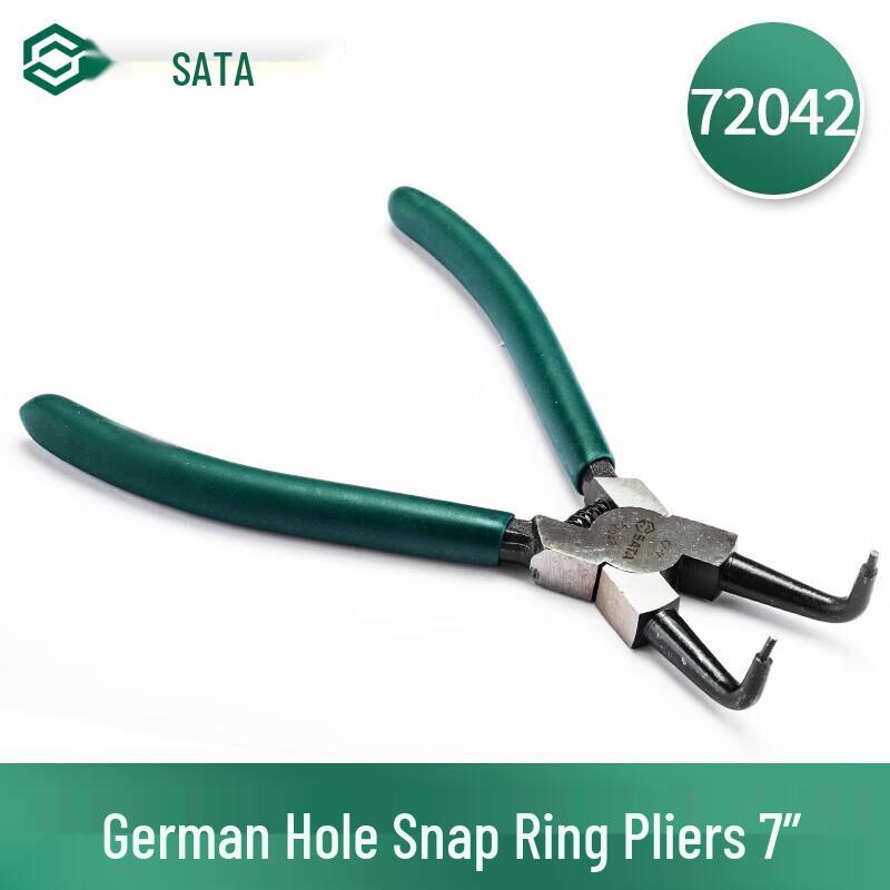 SATA German-Style Internal Curved Circlip Pliers
