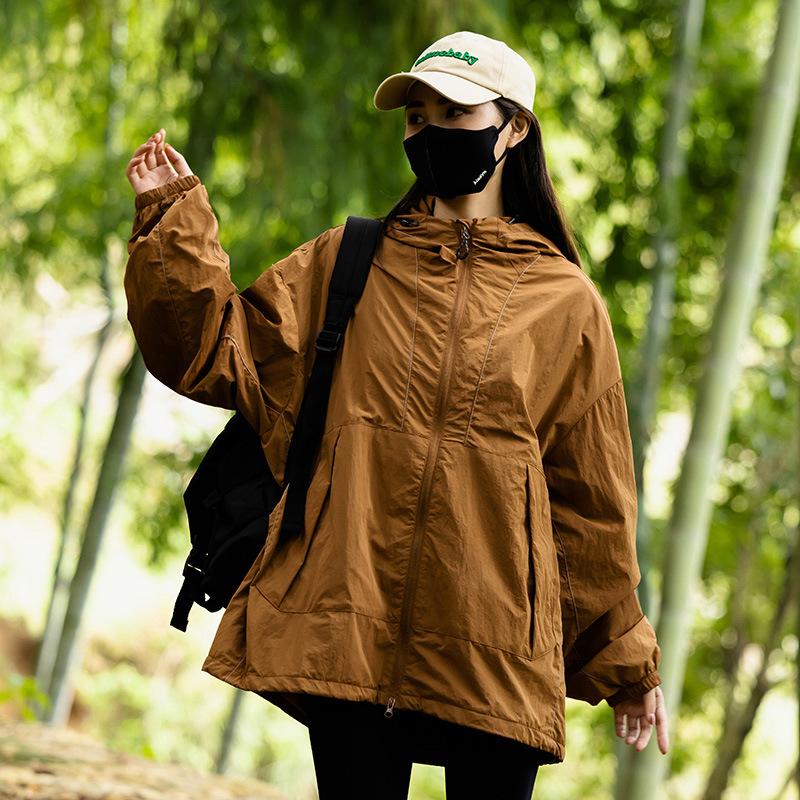 Outdoor Jacket Men's Spring and Autumn Couple Wear Warm Single Coat Thin Jacket Sports Windbreaker Belt Reflective Strip