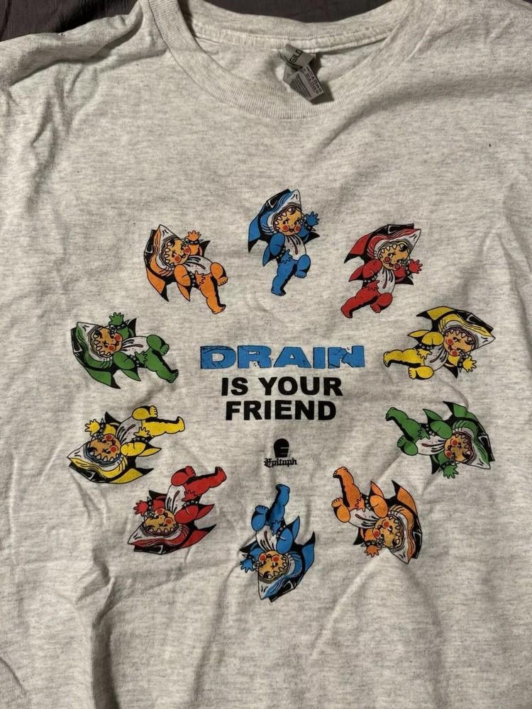 Винтажная футболка с надписью  Drain Is Your Friend  группы Vintage Drain Band, унисекс, размеры от S до 5XL, SG386, унисекс. XXXXL