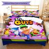Stumble Guys Leap Bedding Quilt Set Quilt Cover Pillowcase Home Decoration Birthday Gift (1 * Duvet Cover + 2 * Pillowcase, Without Core)