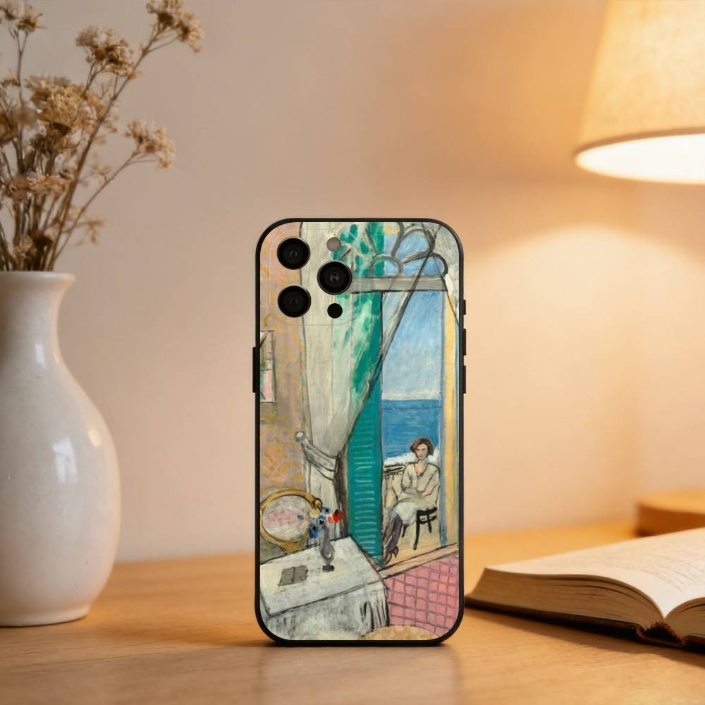 H-Henri M-Matisse Art PaI Phone Case For iPhone 17,16,15,14,13,12,11 Plus,Pro Max,XS,Soft Silicone Black Cover