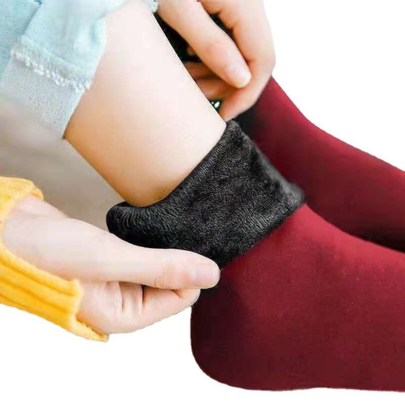 Männer Frauen Socken Winter Warme Schnee Socken Verdickte Socken Hinzufügen Samt Solide Lolita Dew Knöchel Nackten Bein Glücklich Spaß Harajuku kawai Sox