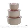 Wheat Straw Food Storage Bowl Set 3 Pieces With Lids Microwave Safe Plastic Bento Lunch Box Round Containers For Meal Prep Snack