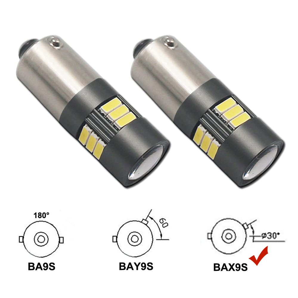 Eseastar BAX9S H6W LED Bulb Explosive White Position Number Light