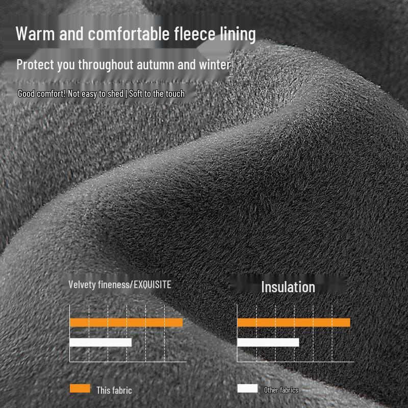 MINISO Men's Fleece-Lined Lapel Jacket