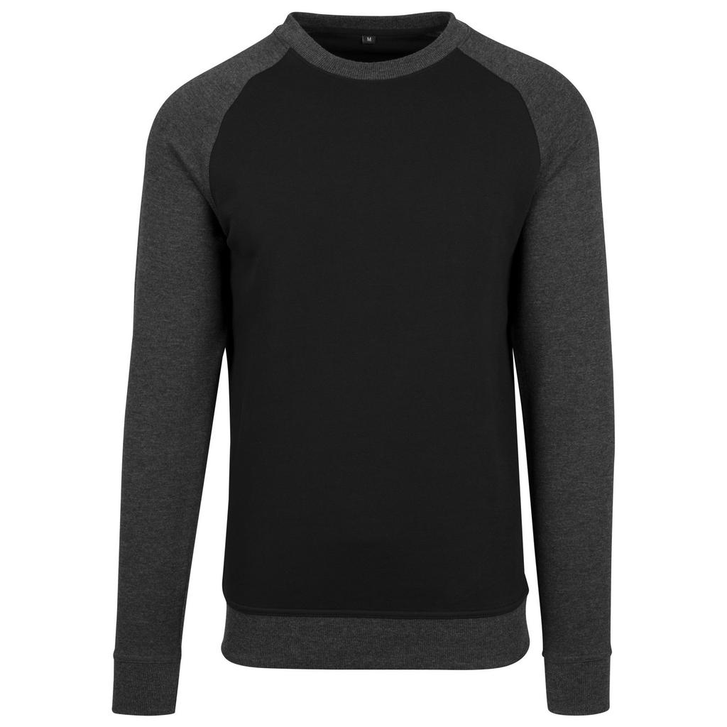 Build Your Brand Mens Crew Neck Raglan T-Shirt