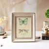 Picture Frame Retro Style Exquisite Pattern Wear Resistant with Hook Simple Installation Farmhouse Rustic Vintage Wall Hanging Photo Frame