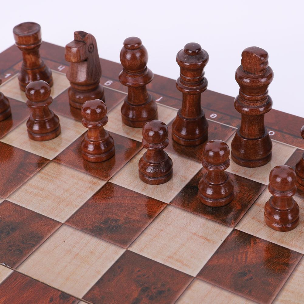 29x29cm 3 in 1 Chess Chekers Backgammon Developing Strategic Thinking Foldable Chess Board Best Gifts No Toxic Chess Board Game