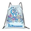 Custom D-Doraemones Drawstring Backpack Women Men Gym Sport Sackpack Foldable Cartoon Training Bag Sack