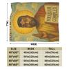 Kanye Meme Xmas Flannel Blankets Winter  Super Warm Throw Blanket for Kids Home Decor Funny Bedspread Sofa Bed Cover