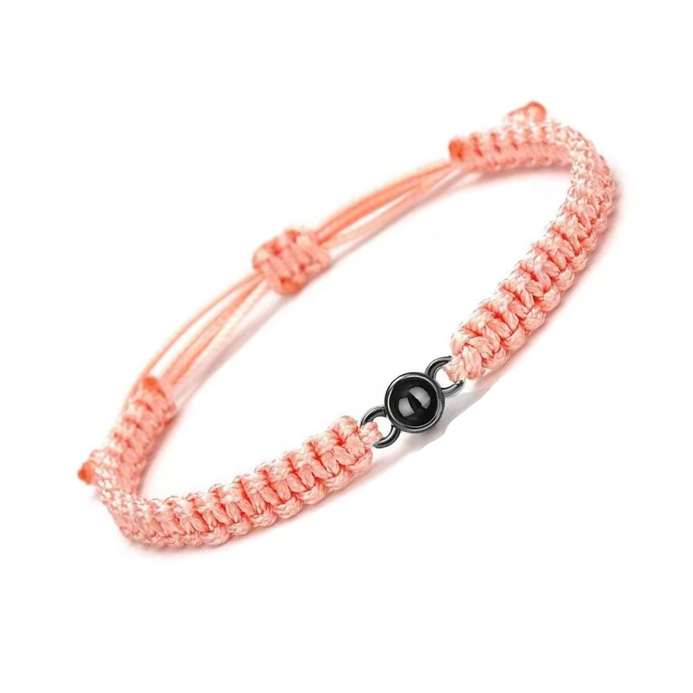 Custom Photo Bracelet with Photo Projection Hand Woven Personalized Photo Projection Bracelet Memory Bracelet Photo Wholesale