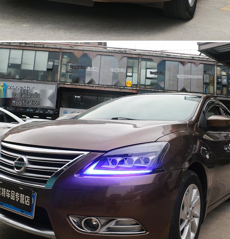 LED Headlight Assembly for 12-14 Sylphy: Daytime Running, Flowing Turn Signals