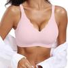 Traceless Wavy Edge Large Size Underwear Women's Big Breasts Show Small Gathering No Steel Ring Anti-sagging Sexy Bra