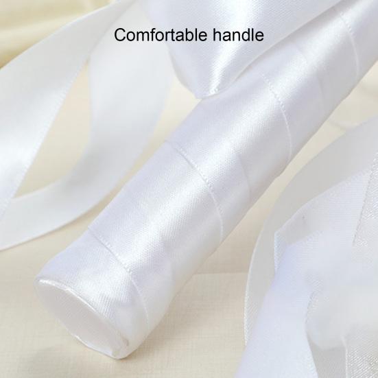 Exquisite Bouquet Flower Soft Ribbon Faux Silk Flower Stylish Bright-colored Holding Flower for Engagement