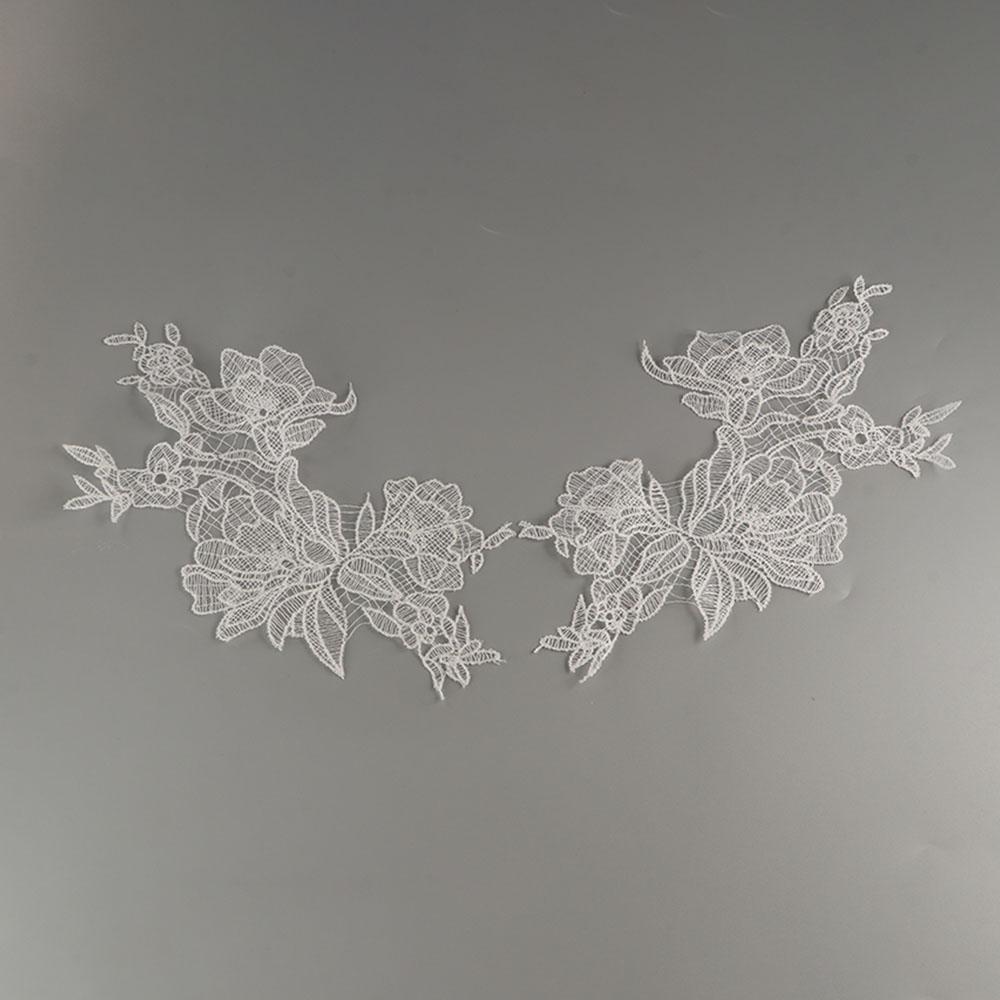 Квіткова аплікація ручної роботи Мереживна тканина Аплікація з тканини Вишукана тканинна латка Пошиття одягу