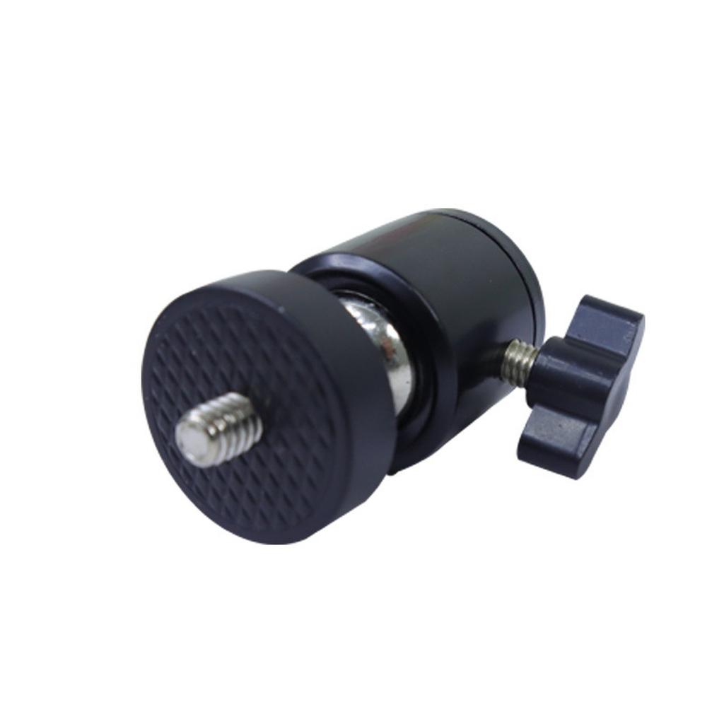 Metal Hot Shoe Ball Head 360° Rotatable Swivel Ball Head for Live Tripod Photography